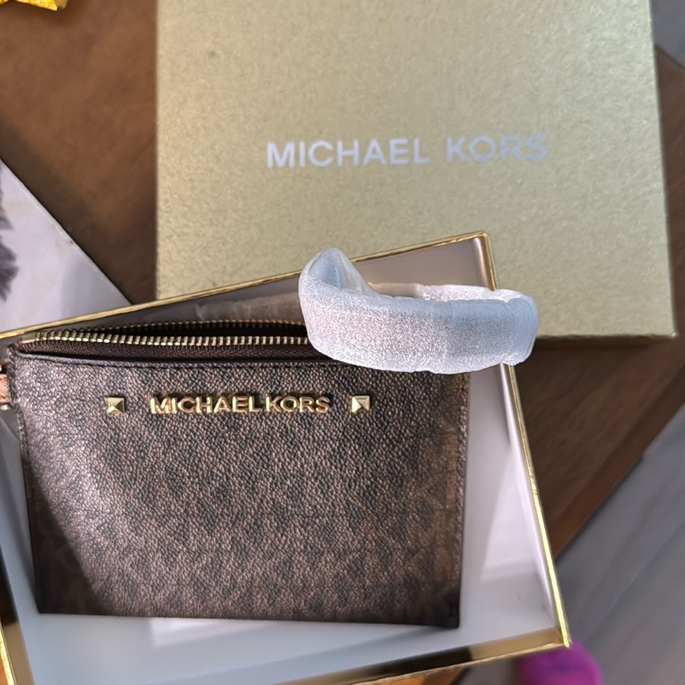 Michael Kors small logo coin wristlet